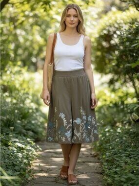 Denver Hayes Embroidered Skirt